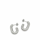 Missoma Women's Chubby Oval Small Hoop Earrings in Silver 