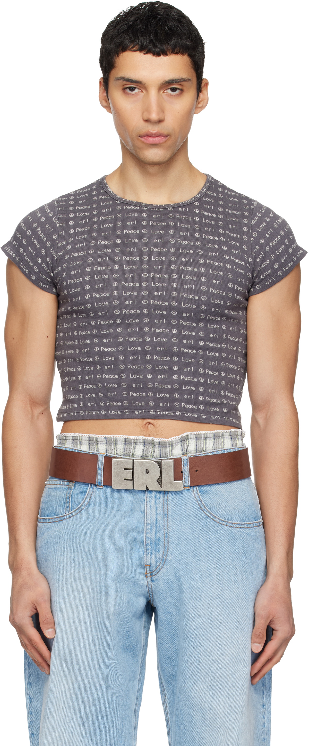 ERL Gray Jacquard Baby T-shirt