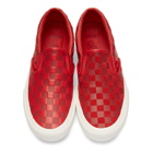 Vans Red Engineered Garments Edition Embossed Checkerboard Classic Slip-On Sneakers