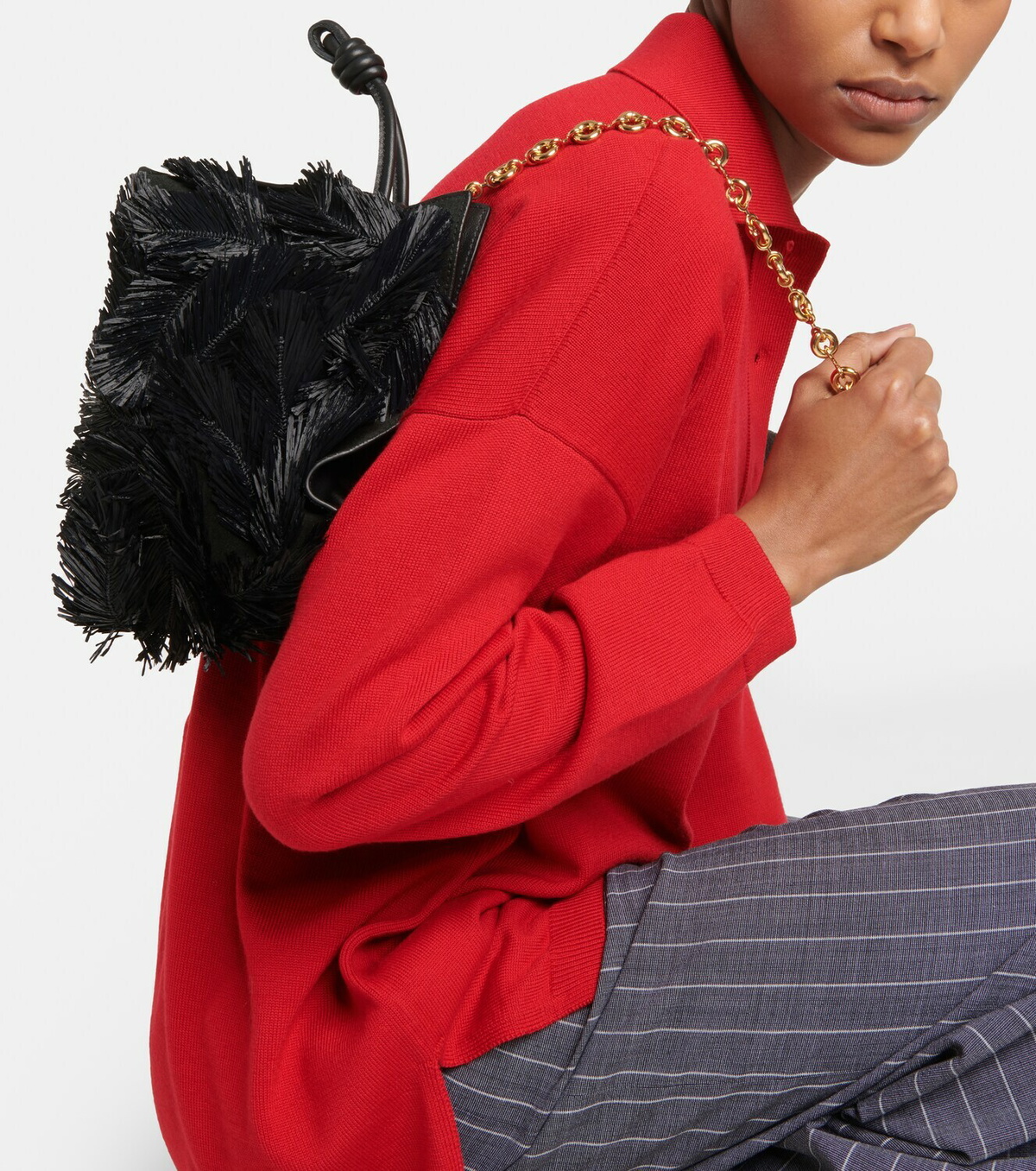Loewe x Howl's Moving Castle Flamenco Mini leather and raffia