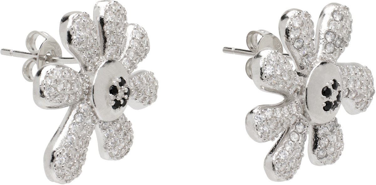 Collina Strada Silver Happy Blossom Earrings