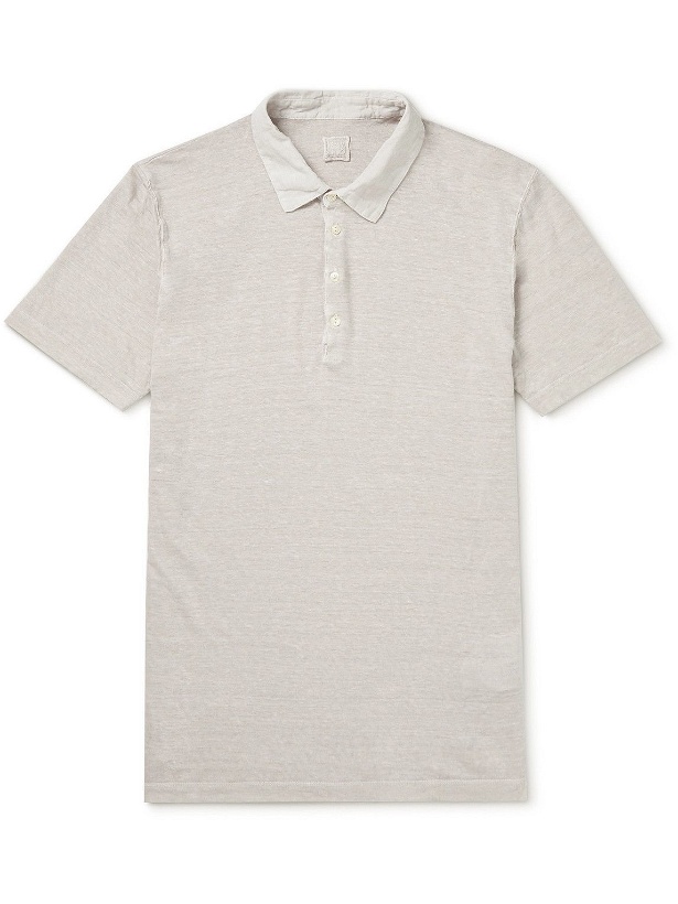Photo: 120% - Linen-Jersey Polo Shirt - Neutrals