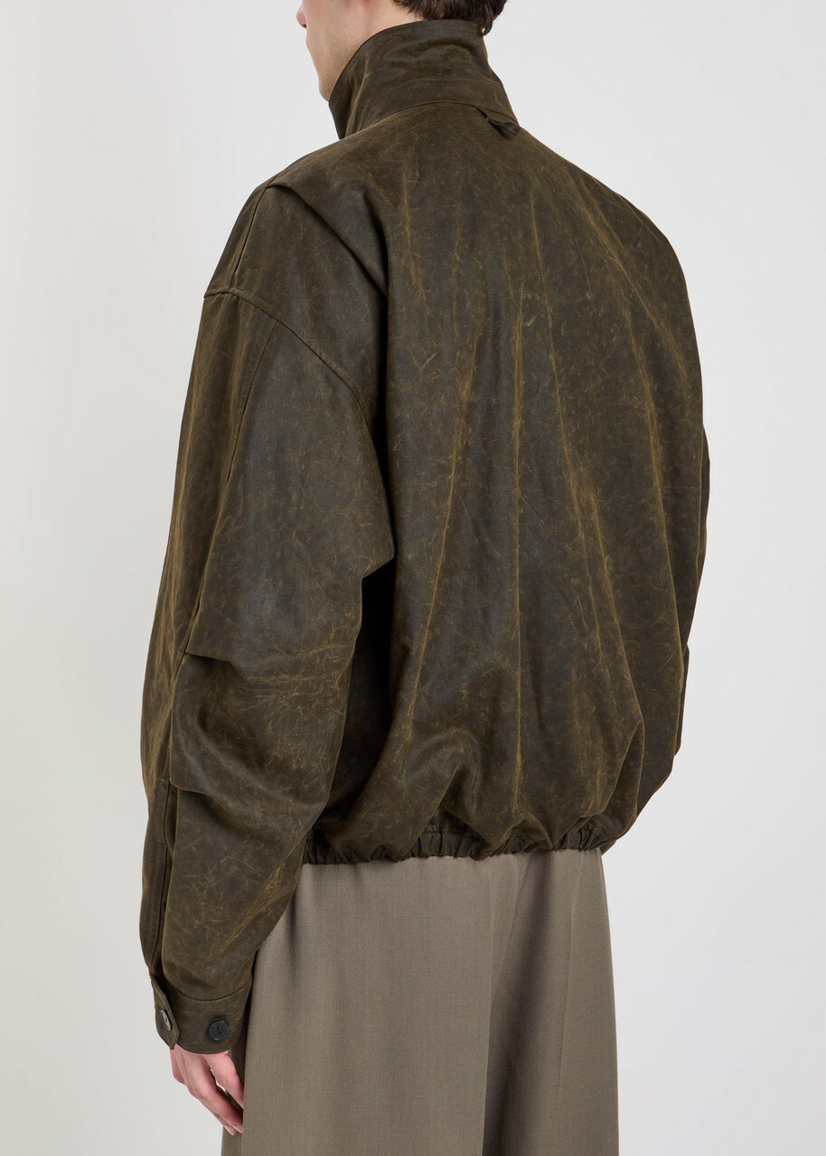 Calvin Klein Donald Patch-pocket Waxed Cotton Jacket Brown