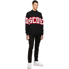 GCDS Black and Red Logo Sweater