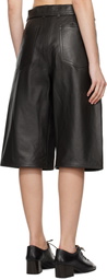LEMAIRE Brown Bermuda Leather Shorts
