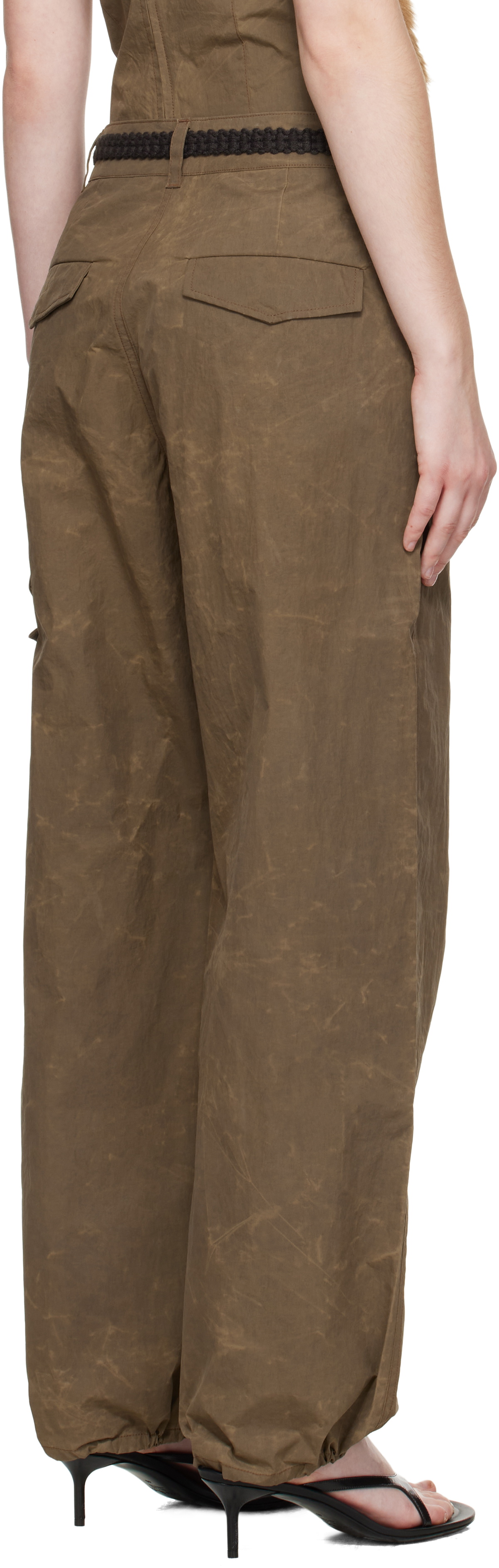 Andersson Bell Brown Wrap Cargo Pants