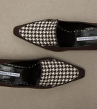 Manolo Blahnik Petusi houndstooth suede pumps