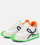 Loewe - Flow suede-paneled sneakers