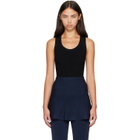 ALAÏA Black Sleeveless Ribbed Knit Bodysuit