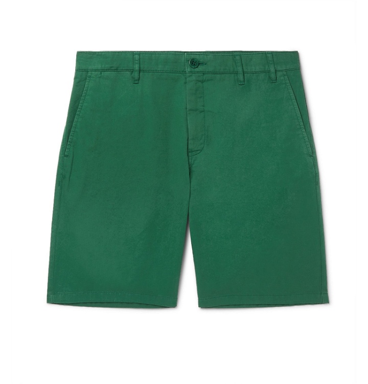 Photo: Norse Projects - Aros Slim-Fit Garment-Dyed Cotton-Twill Shorts - Green
