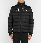 Valentino - Logo-Print Quilted Shell Down Jacket - Men - Black
