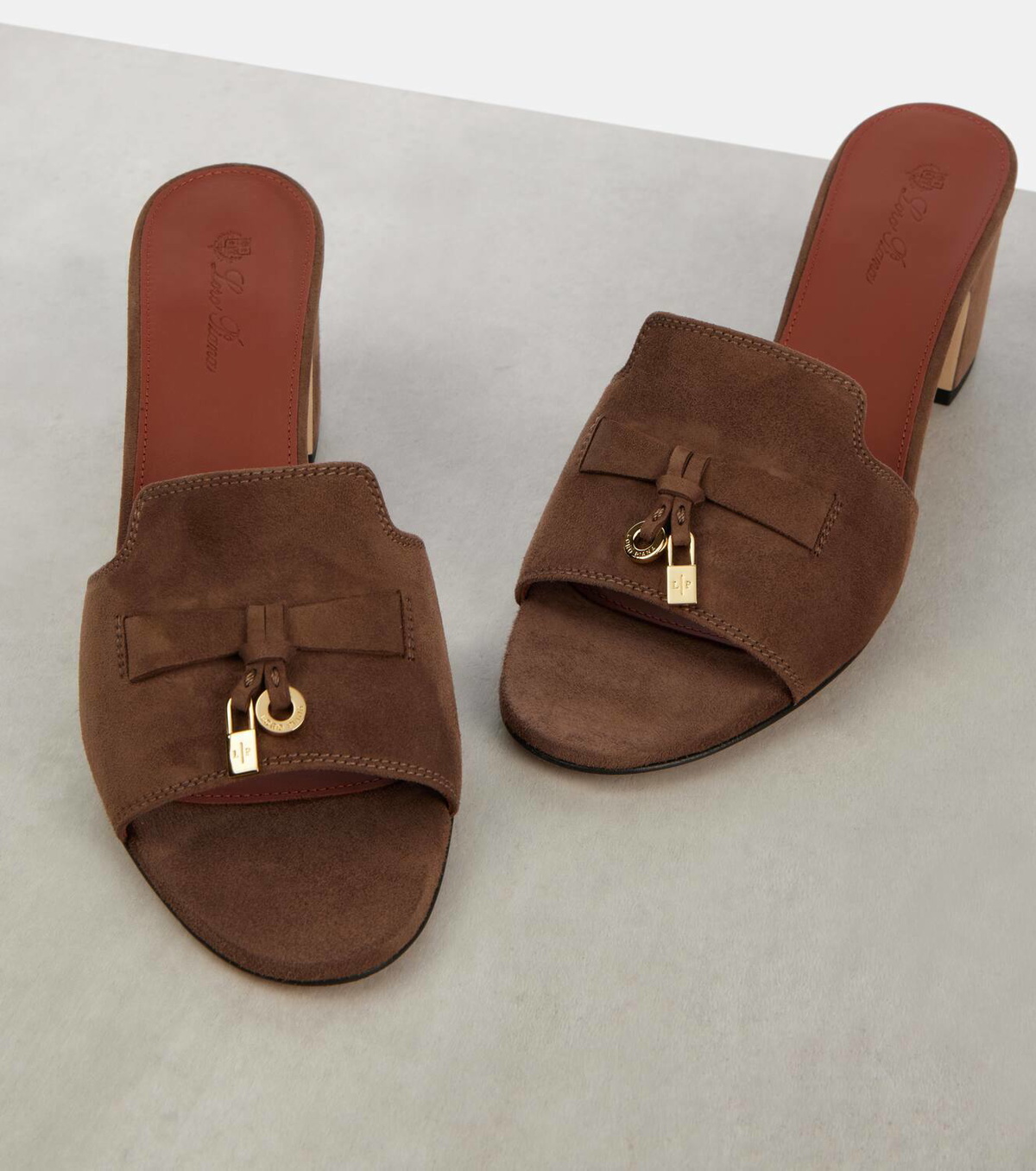 Loro Piana Summer Charms suede mules
