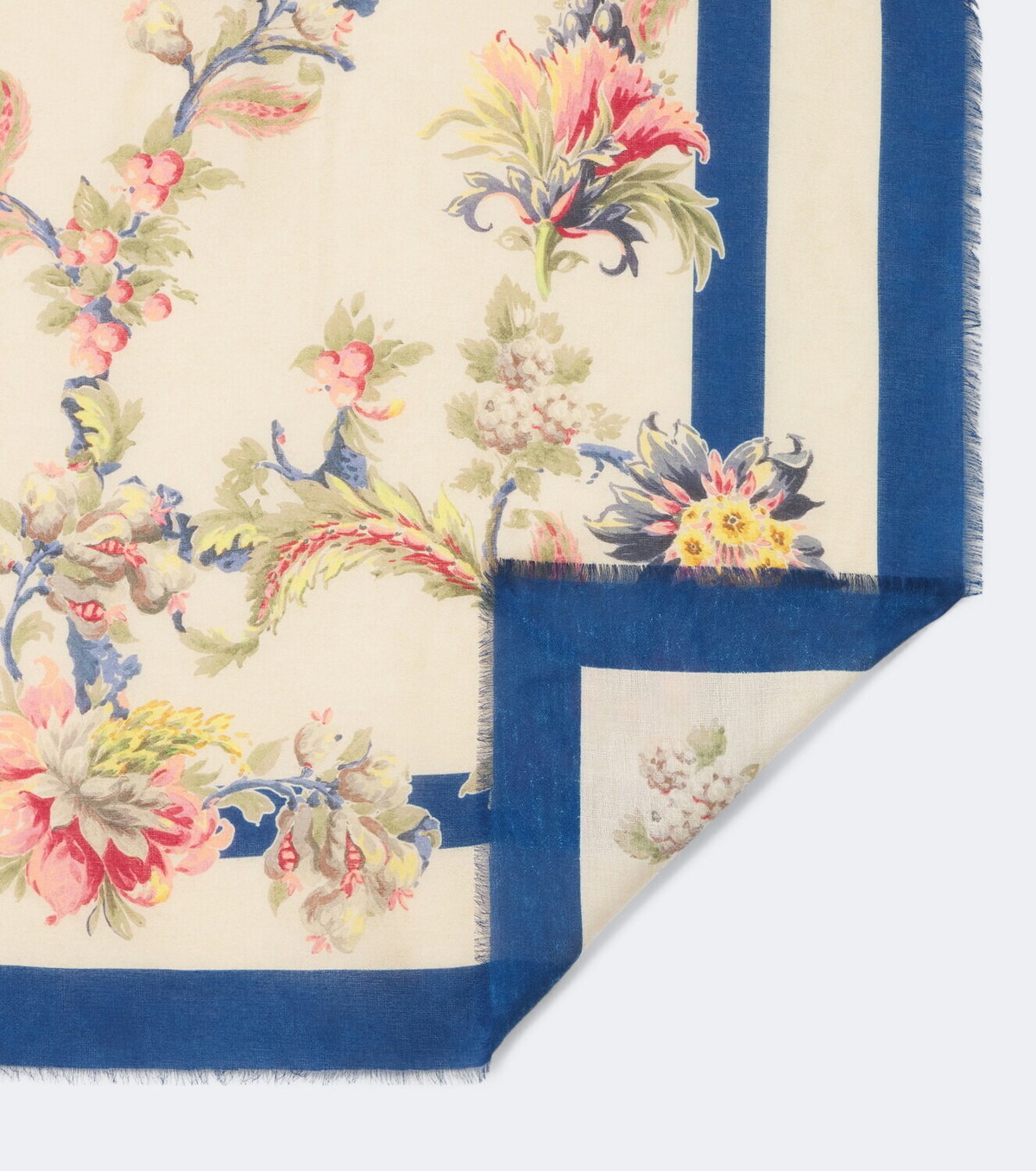 Etro Floral modal and cashmere scarf