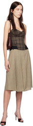 Miaou Brown Marguerite Corset Top
