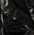 Enfants Riches Déprimés - Printed Leather Biker Jacket - Black