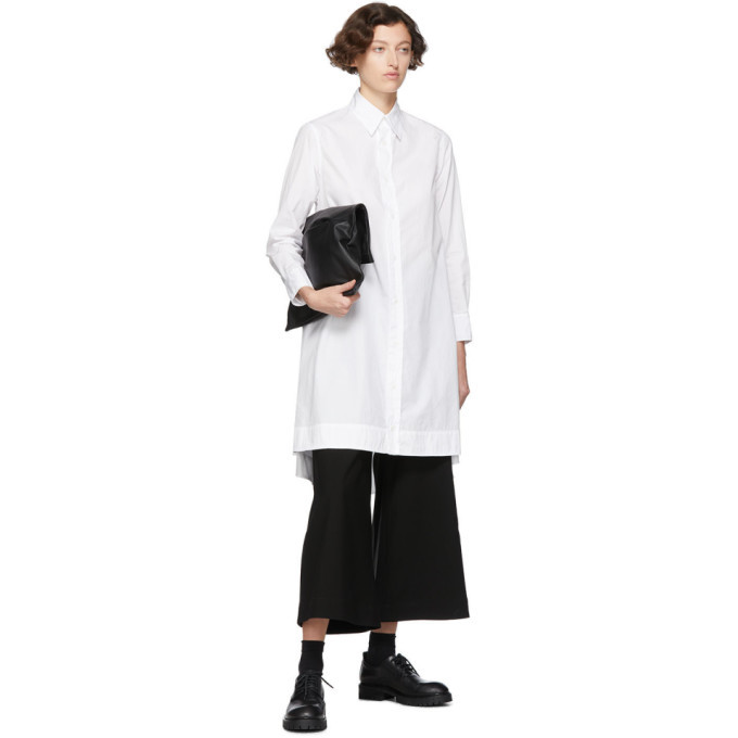 Regulation Yohji Yamamoto White R-Flare Shirt Dress Regulation Yohji Yamamoto Regulation Yohji Yamamoto White R-Flare Shirt Dress Regulation Yohji Yamamoto
