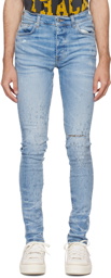 AMIRI Blue Crystal Shotgun Jeans