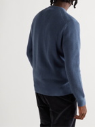 Club Monaco - Waffle-Knit Cotton-Blend Sweater - Blue