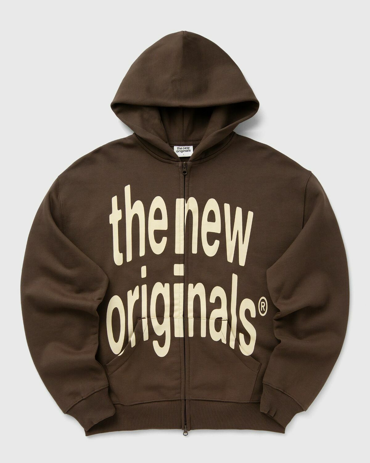 The New Originals BIG LOGO ZIP UP HOODIE Brown Mens Hoodies/Zipper