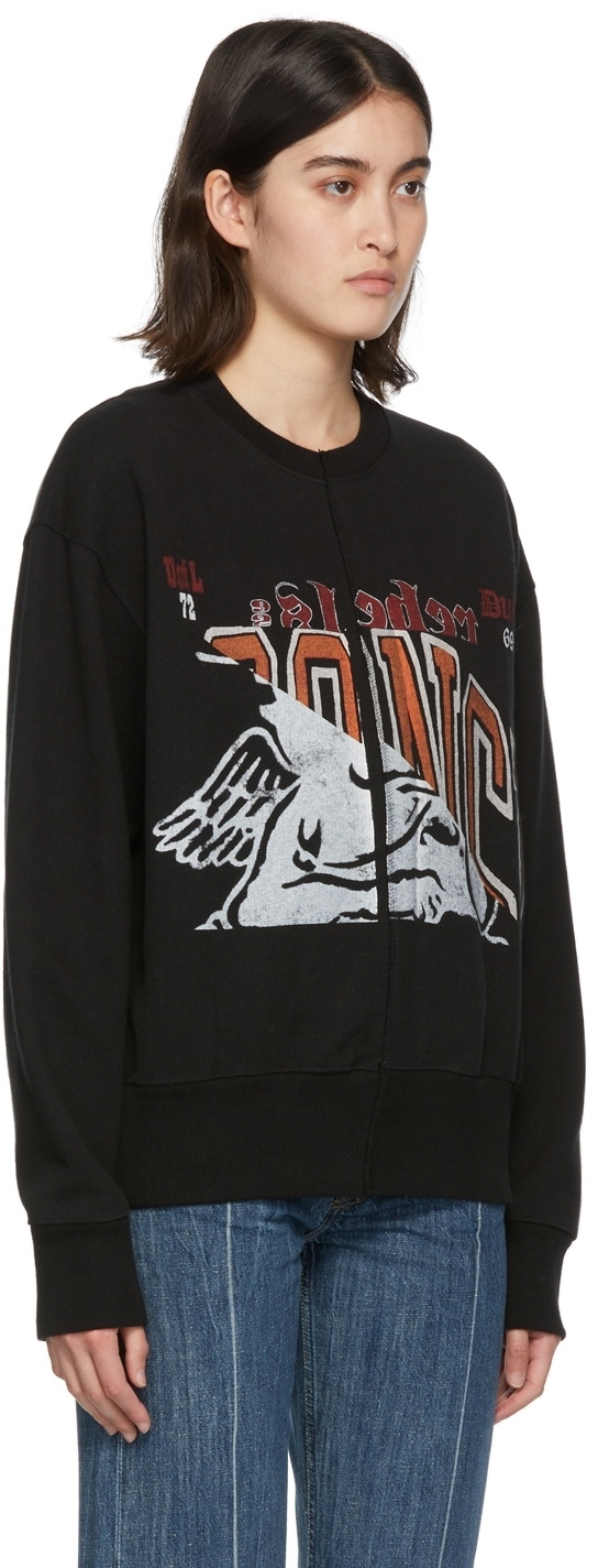 Our Legacy Black Slashed Base Sweatshirt Our Legacy