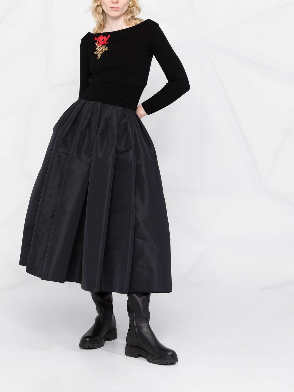 ALEXANDER MCQUEEN - Pleated Midi Skirt Alexander McQueen