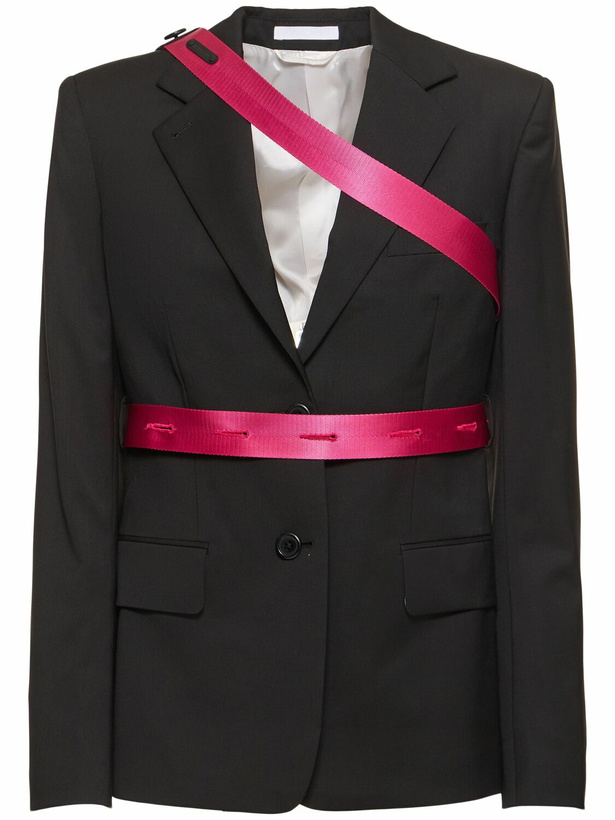 Photo: HELMUT LANG Seatbelt Wool Blend Blazer