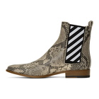 Off-White Off-White Python Chelsea Boots