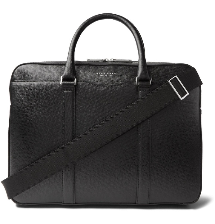 Photo: Hugo Boss - Signature Cross-Grain Leather Briefcase - Black