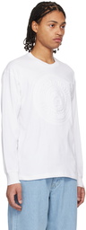 AAPE by A Bathing Ape White Embossed Long Sleeve T-Shirt