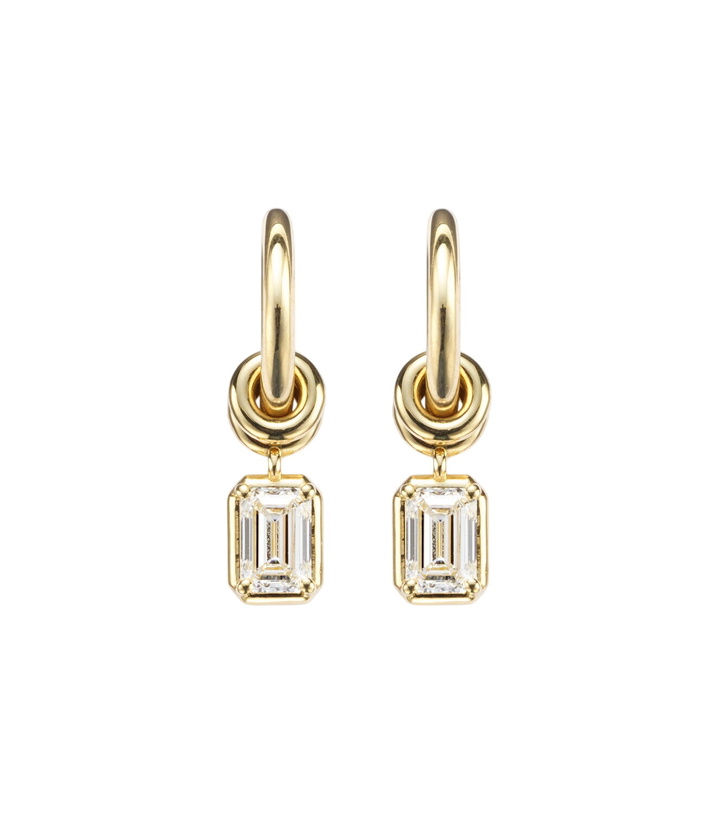 Photo: Spinelli Kilcollin Zahra 18kt gold hoop earrings with diamonds