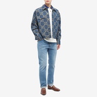 Gucci Men's GG Jacquard Denim Jacket in Blue