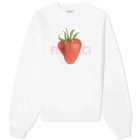Fiorucci Women's Strawberry Crew Sweat in White