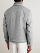Brunello Cucinelli - Padded Wool Shirt Jacket - Gray