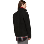 Stutterheim Reversible Black Fleece Varby Zip-Up Sweater