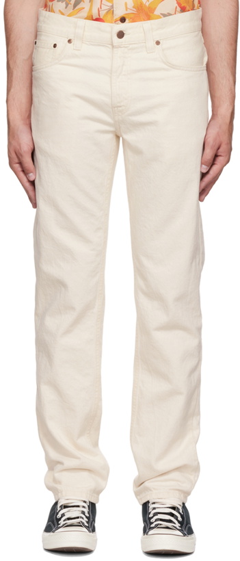 Photo: Nudie Jeans Off-White Gritty Jackson Jeans