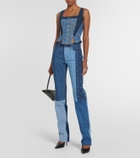 Marine Serre - Moonogram patchwork straight jeans