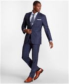 Brooks Brothers Men's Regent-Fit Windowpane Wool Twill Suit Jacket | Blue