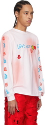 Andersson Bell White & Pink Love L/S T-shirt