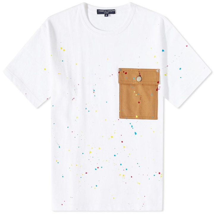 Photo: Comme des Garçons Homme Paint Splatter Pocket Tee