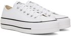 Converse White Chuck Taylor All Star Platform Leather Low Top Sneakers