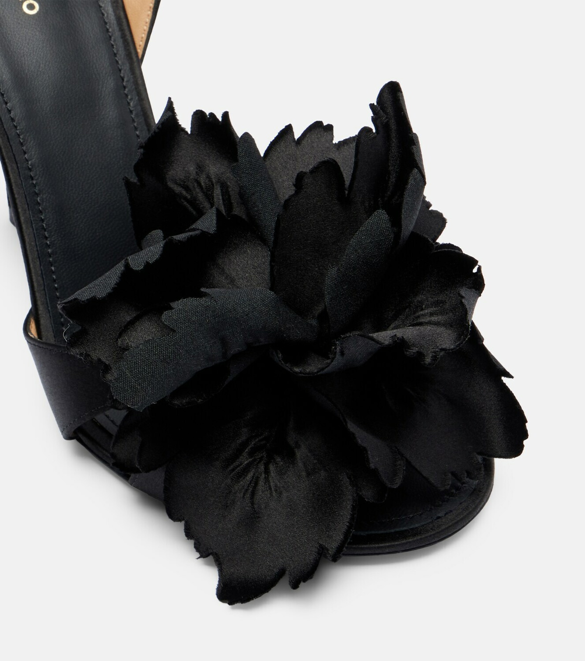 Ferragamo Ghilly 95 floral-appliqué satin sandals