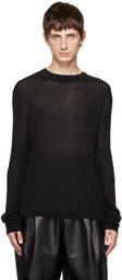 AARON ESH Black Pinstripe Sweater
