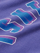 thisisneverthat - TSNT Distressed Logo-Print Cotton-Jersey Sweatshirt - Purple