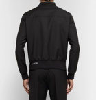 Valentino - Slim-Fit Striped Wool-Blend Track Jacket - Men - Black