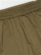 CAYL - Straight-Leg Mesh-Trimmed Nylon-Blend Ripstop Trousers - Brown