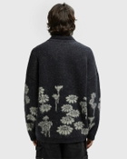 032c MELTING DAISIES KNIT LS POLO SHIRT Black Mens Polos/Pullovers/Shirts & Blouse