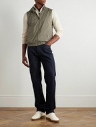 Loro Piana - Slim-Fit Reversible Storm System® WindWish™ Twill and Wool Gilet - Green