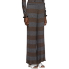 ASAI Brown and Silver Lurex Flare Lounge Pants