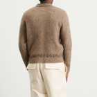 Percival Men's Novel Collared Wool Cardigan in Oak