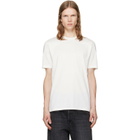Hugo Off-White Mercerised Cotton Slim-Fit T-shirt